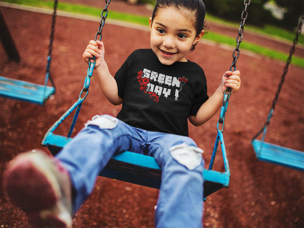 Kids Vintage Green Day Roses Shirt