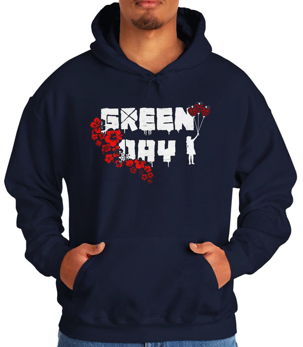 Green Day Roses & Grenades Banksy Style Hoodie